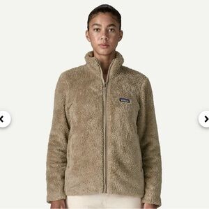 Patagonia Women's Tan Fleece Jacket Los Gatos M